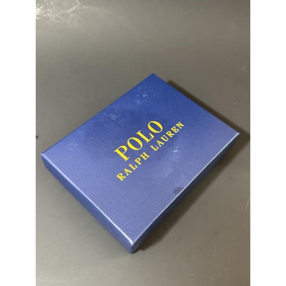 Polo Ralph Lauren Bifold Army Green Canvas & Leather Brown Corners Wallet - Picture 12 of 13